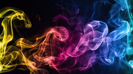 Abstract Colorful Smoke Art