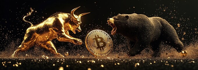 Bitcoin Bull and Bear Market Battle