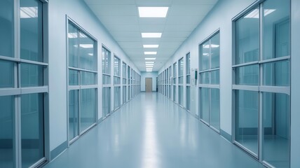 Obraz premium High-security cell with reinforced glass walls, designed for dangerous inmates, Maximum security prison, isolation