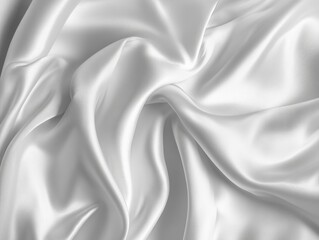 Fototapeta premium White Satin Fabric Close-Up