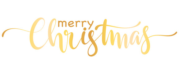 Merry christmas hand lettering calligraphy isolated on white background. Vector holiday illustration element. Merry Christmas script calligraphy