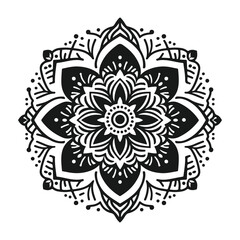 Simple flower mandala vector art illustration