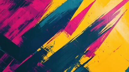 Fototapeta premium Dynamic Abstract Background with Sharp Arrows and Brush Strokes for Vibrant Movement