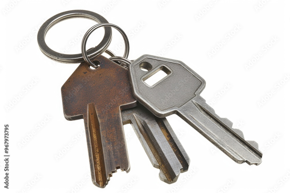 Aufkleber Multiple computer keys stacked horizontally, ideal for abstract or technology-related concepts
