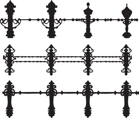 Pegions on wire silhouettes graphic vector