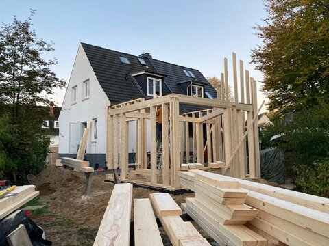 Anbau in Holzbauweise