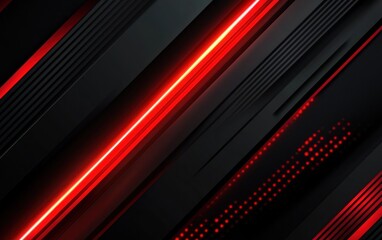 Abstract Red and Black Geometric Design