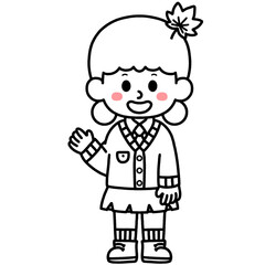 가을 어린이 일러스트