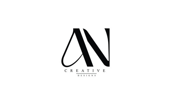Alphabet letters Initials Monogram logo AN NA A N