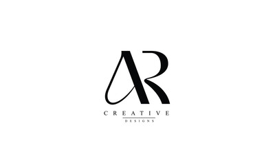 Alphabet letters Initials Monogram logo AR RA A R
