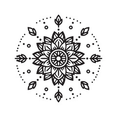 Simple flower mandala vector art illustration