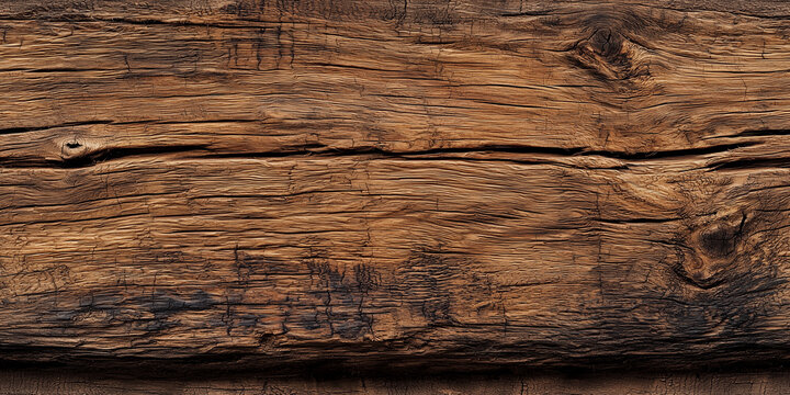 Seamless wide wood board with imperfections and aged wood texture pattern. Rustic oak beam for Christmas decorations and copy space text