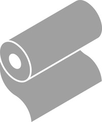 Textile roll vector icon. Paper tube illustration design for kitchen cleaning towel, carpet, scroll whatman, fabric.