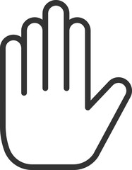 Hand Gesture Icon Line Simple Trendy Design.