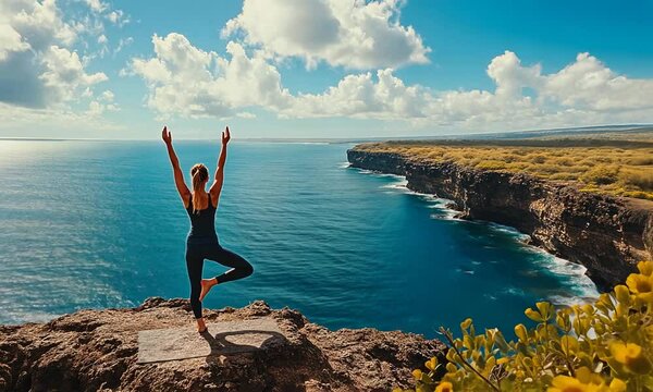Yoga on the Cliffside