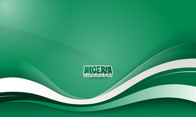 Abstract light green background for nigeria independence day campaign