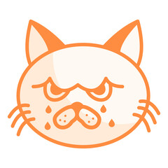 Crying Cat  Icon Element For Design