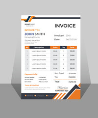 clean invoice template vector design.