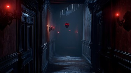 Fototapeta premium Halloween, Haunting, Witches, Ghosts, Haunted, Vampire, Cemetery, Pattern Background, Wallpaper, Cover and Screen for Smartphone, PC, Laptop, 9:16 and 16:9 Format