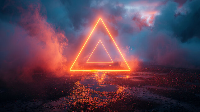 fic&ccedil;&atilde;o abstrata scife aurora boreal forma triangular tecnologia
