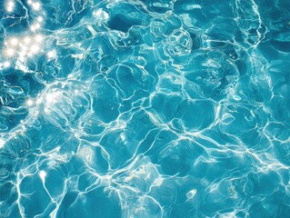 Obraz premium This is a picture of clear, blue swimming pool water taken on a sunny day.