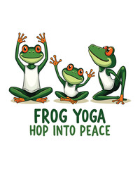 Frogs Know How To Chill  | Cute Frog  Cartoon Character   Vector Illustration