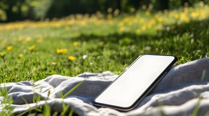 Mobile phone with a white screen 
