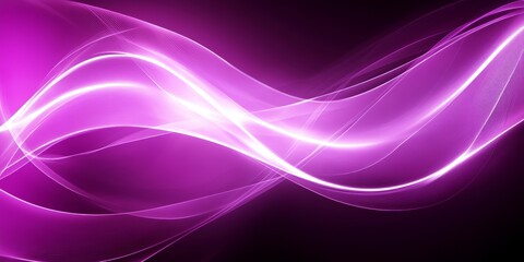 Fototapeta premium Dynamic purple light waves swirl elegantly, adding a sense of movement and beauty against a contrasting dark background