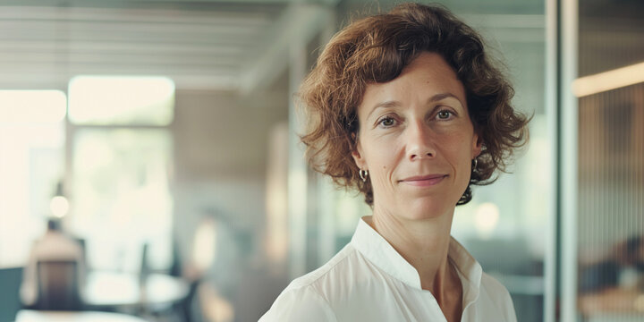 Professional mature business woman in office interior
