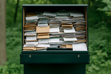 Mailbox Filled to the Brim with Letters | Overflowing Mail and Postal Service Delivery