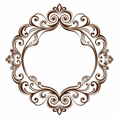 Elegant Vintage Ornamental Frame with Intricate Swirl Design