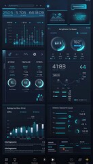 Fototapeta premium Smart Home Dashboard Displaying Energy Use and Savings with User-Friendly Interface