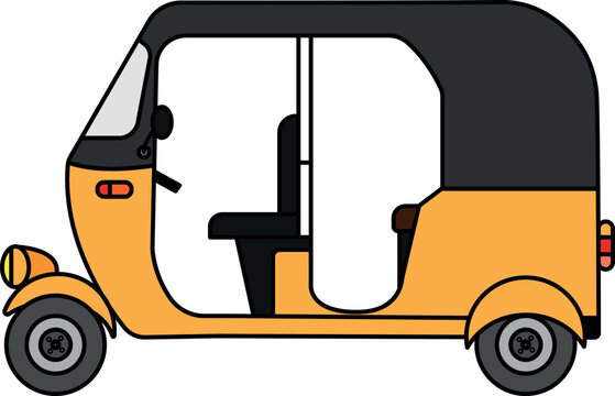 Auto rickshaw vector. Transport illustrations.
