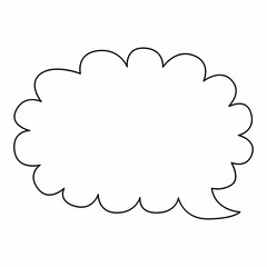 vector of speech bubble Editable Stroke.  Vector illustration flat style Eps 10. 
