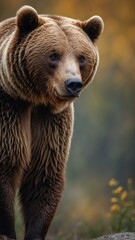 Fototapeta premium Majestic Grizzly Bear in its Natural Habitat.