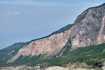 Volcanic Ridge Overlooking Distant Lowlands