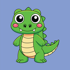 Crocodile cartoon vector illustration style design
