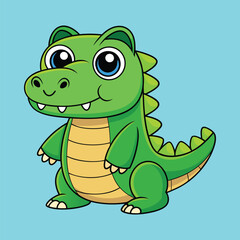 Crocodile cartoon vector illustration style design