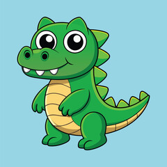 Crocodile cartoon vector illustration style design
