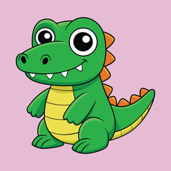 Crocodile cartoon vector illustration style design
