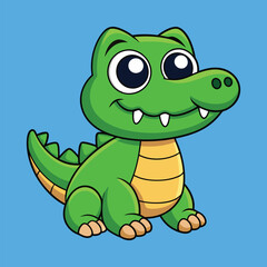 Crocodile cartoon vector illustration style design