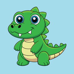Crocodile cartoon vector illustration style design