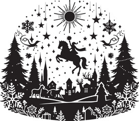 Christmas Silhouette Vector Illustration