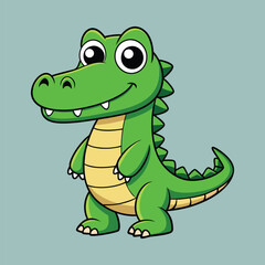 Crocodile cartoon vector illustration style design