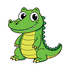 Crocodile cartoon vector illustration style design
