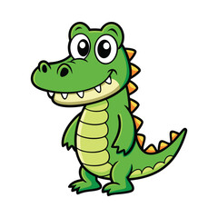 Crocodile cartoon vector illustration style design