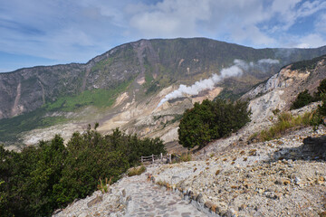 Pathway to the Heart of a Smoky Volcano
