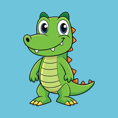 Crocodile cartoon vector illustration style design
