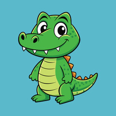Crocodile cartoon vector illustration style design