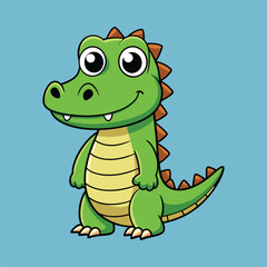Crocodile cartoon vector illustration style design